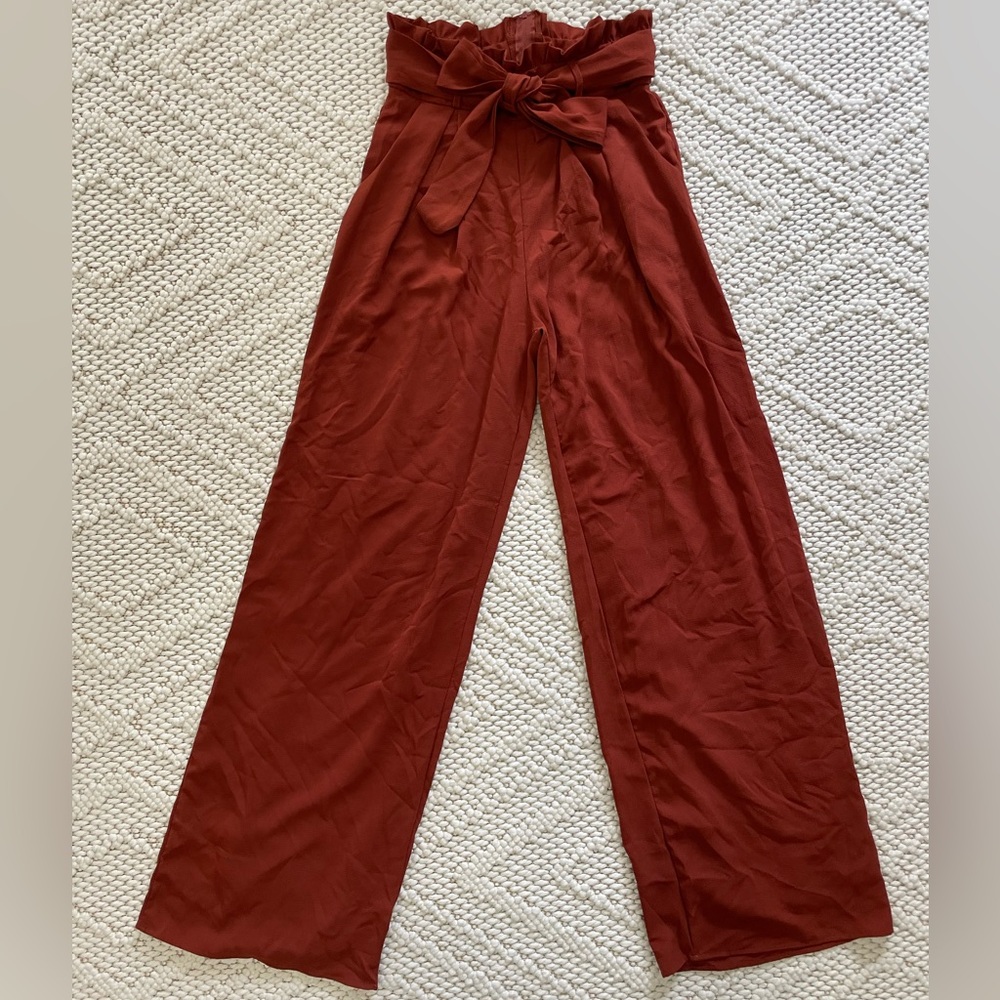 Burnt Orange Wide Leg Pants
